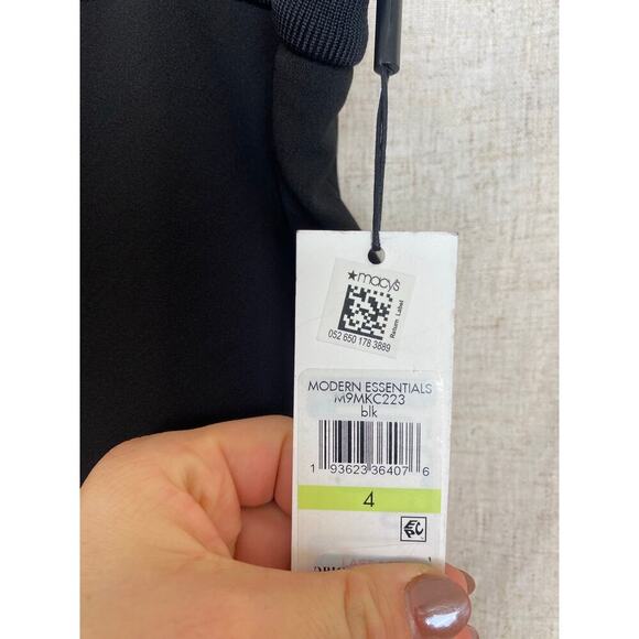 Calvin Klein Black Modern Essentials Trousers Pants Size 4 NWT - Picture 7 of 12